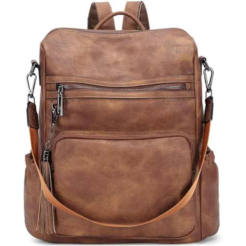 Classic Leather Backpack Vintage Brown